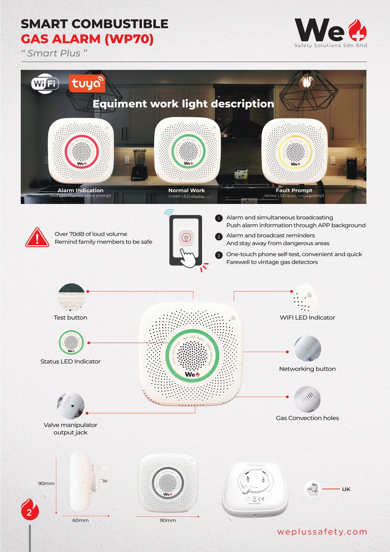 WIFI Gas Alarm (WP70) | WePlus Safety Solution Sdn Bhd