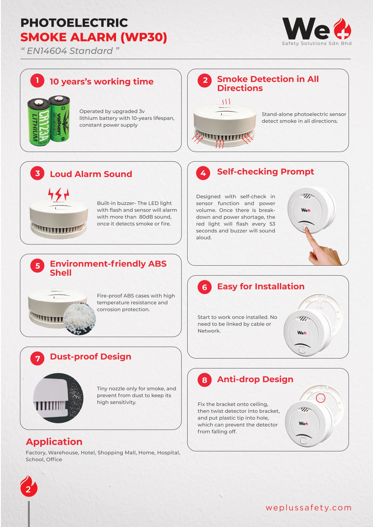 Photoelectric Smoke Alarm (WP30) | WePlus Safety Solution Sdn Bhd